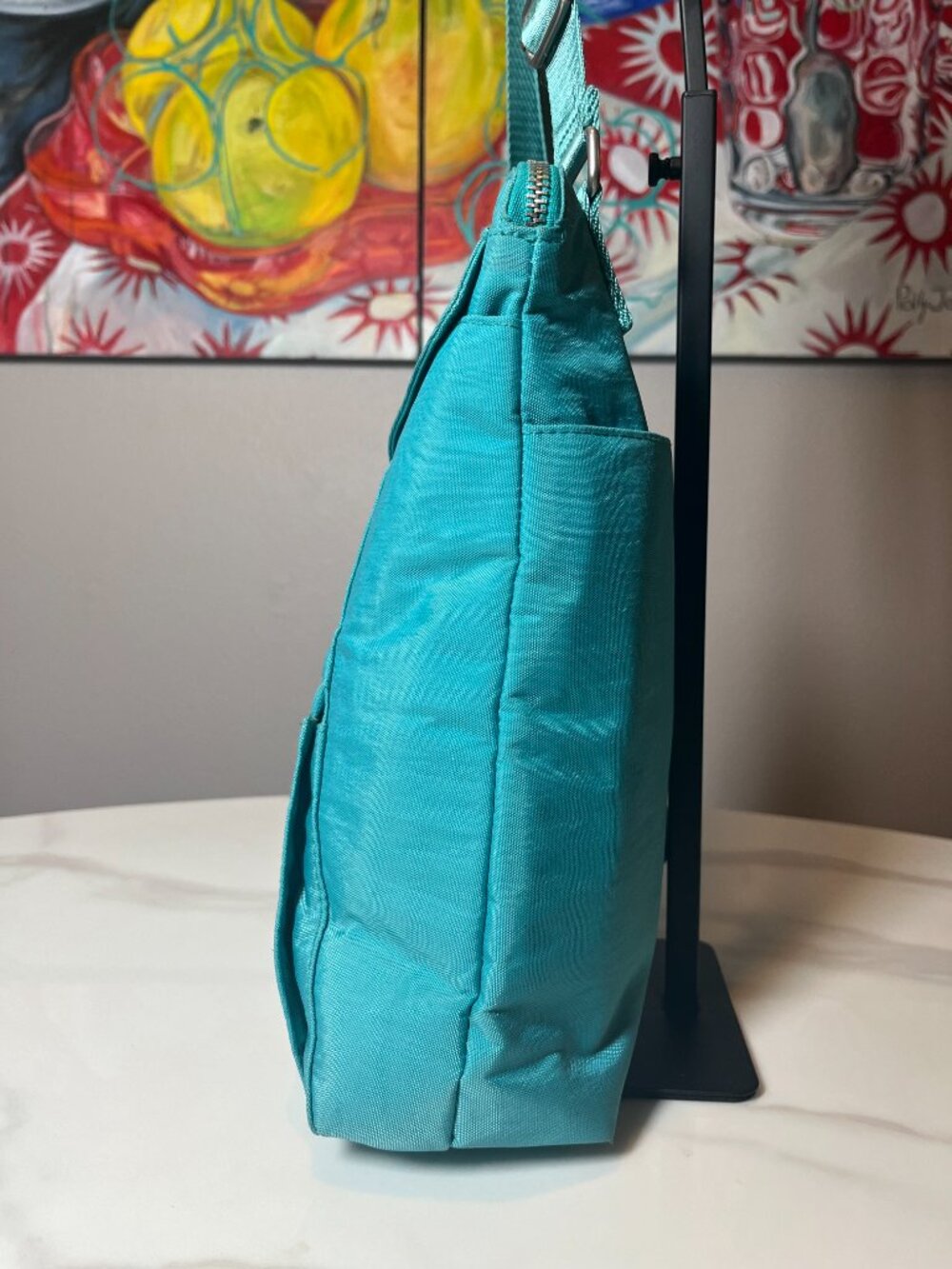 Baggallini Teal Nylon Convertible Shoulder Crossbody Bag - Picture 5 of 13